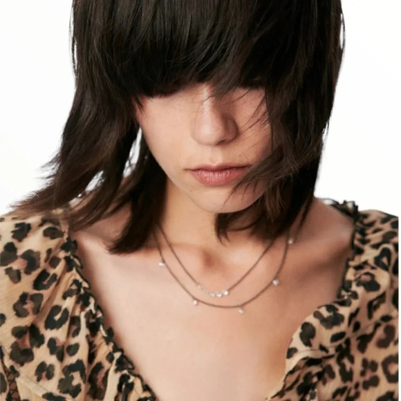 ZARA | Brown | ANIMAL PRINT CROPPED BLOUSE - Picture 9 of 11